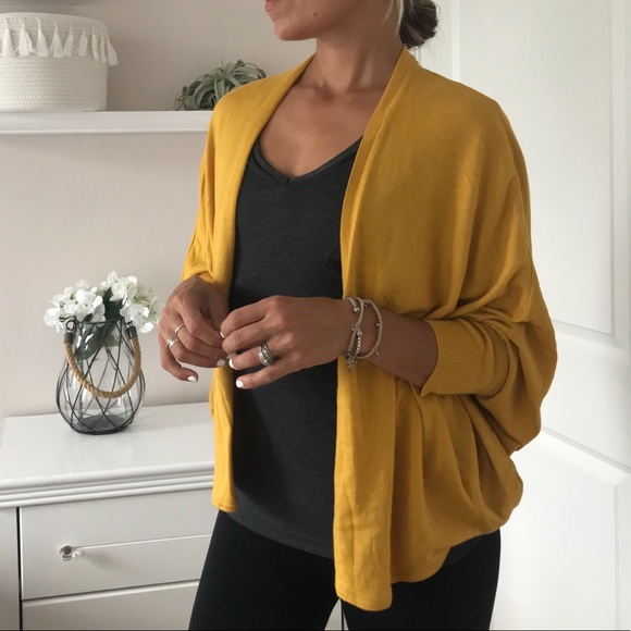 LOFT Sweaters - Ann Taylor LOFT Yellow Mustard Cardigan